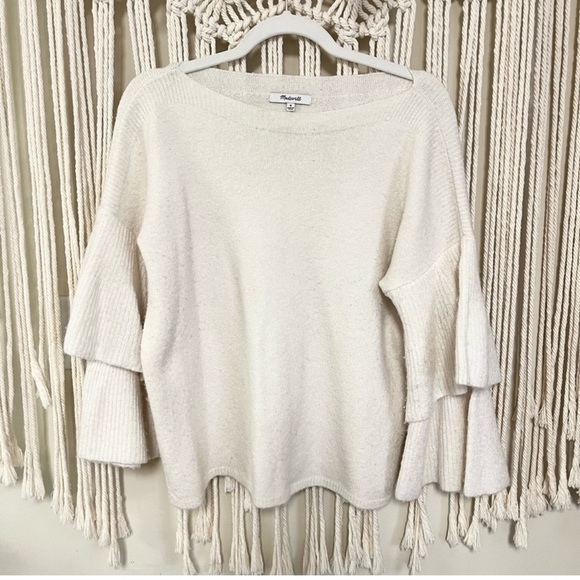 Madewell tiered cream sweater - Picture 3 of 6